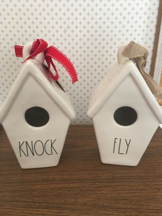 Rae Dunn Knock And Fly Birdhouses