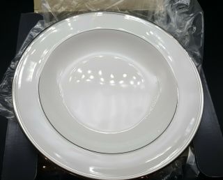 Waterford Fine China Kilbarry Platinum Rim Soup Bows - Set Of 4