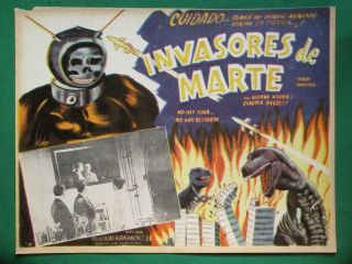 Robot Monster Sci - Fi Horror Dinosaur Art Spanish Mexican Lobby Card