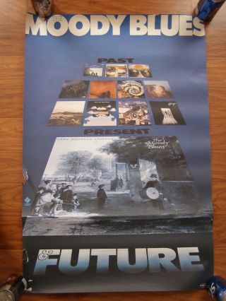 Vintage Music Poster 1981 The Moody Blues Past Present Future Rock Band