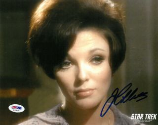 Joan Collins Signed Star Trek Authentic Autographed 8x10 Photo Psa/dna