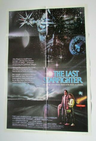 The Last Starfighter 1984 Movie Poster 41 " X 27 " Folded One Sheet