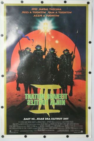 Teenage Mutant Ninja Turtles 3 1993 Double Sided Movie Poster 27 