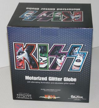 KISS Motorized Glitter Globe 2003 Paul Stanley Iceman Guitar Spencers Exclusive 3