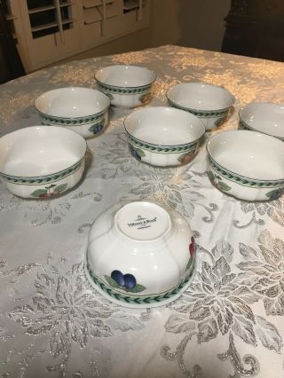Villeroy & Boch French Garden Fleurence 1748 Soup Berry Bowl Germany Set Of 8 6