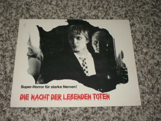 Night Of The Living Dead German Cinema Lobby Card First Release - A.  Romero C