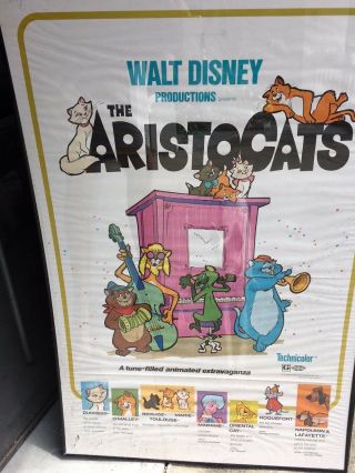 Vintage Disney Movie Poster " Aristocrats "