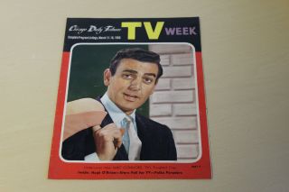 1960 Vintage Chicago Daily Tribune Tv Week Schedule Guide - Mike Connors Cover