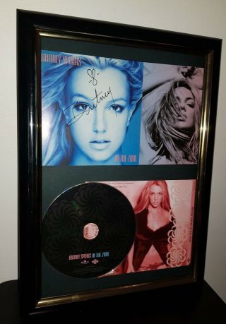 Hand Signed By Britney Spears - With - Rare Framed Autographed In The Zone