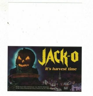 JACK O VHS PRESS KIT - RARE CULT1995 HORROR - LINNEA QUIGLEY PIC - 3 PICS,  SYNOPSIS - VF, 3