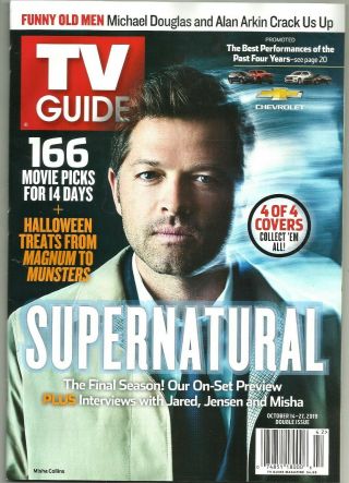Tv Guide - 10/2019 - Supernatural - Cover 4 - Misha Collins - No Mailing Label