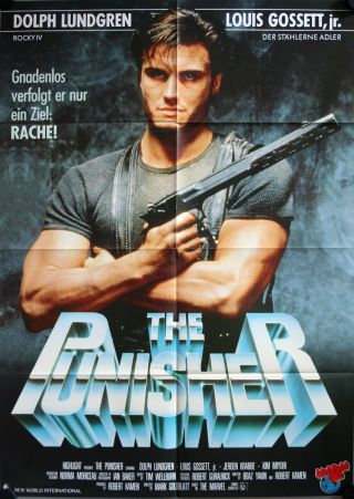 The Punisher German Video Movie Poster A1 Dolph Lundgren,  Louis Gossett Jr.