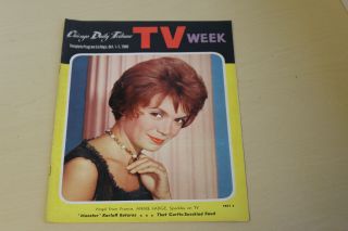 1960 Chicago Daily Tribune Tv Week Schedule Guide - Annie Sparkles Farge Cover