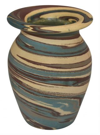 Niloak Pottery Mission Swirl Flaring Rim Cabinet Vase