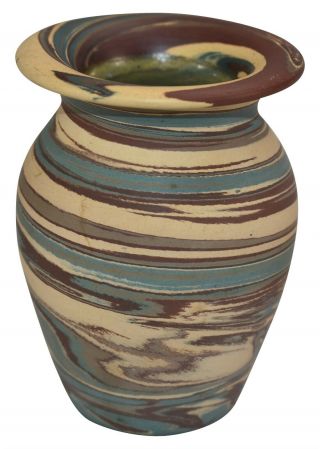 Niloak Pottery Mission Swirl Flaring Rim Cabinet Vase 2