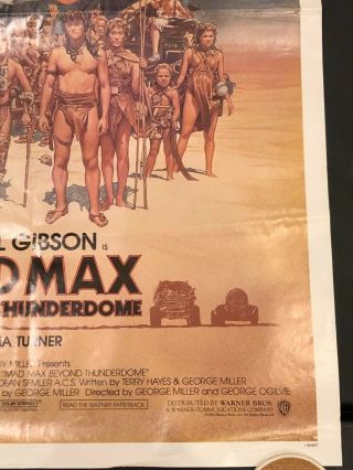 MAD MAX: BEYOND THUNDERDOME One Sheet SS/Folded Movie Poster - 1985 5