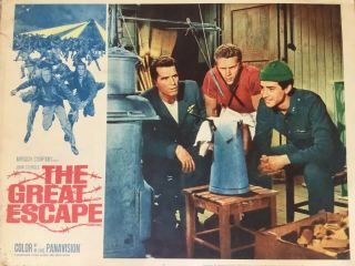 The Great Escape Movie Lobby Card Poster 1963 Vintage Steve Mcqueen