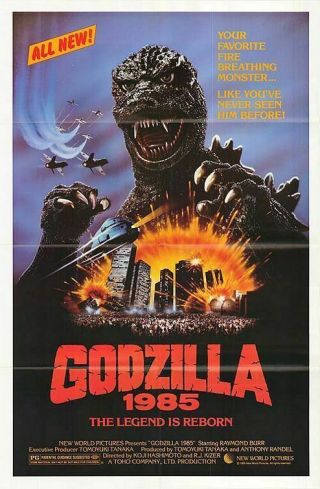 Godzilla 1985 (1985) Movie Poster - Single - Sided - Folded