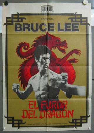 Zs58 The Way Of The Dragon Bruce Lee Chuck Norris 1sh Spanish Poster