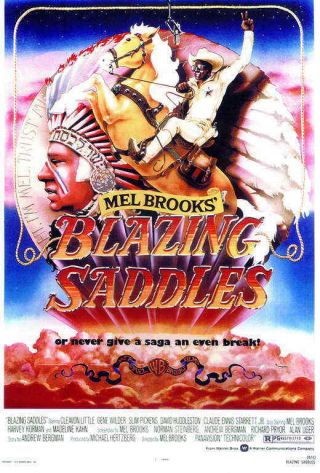 Blazing Saddles (1974) Style - A 70s Gene Wilder Mel Brooks Movie Poster 27x40