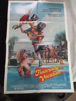 Vintage Movie Poster 1 Sh Fraternity Vacation Stephen Geoffreys 1985