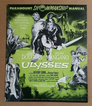 " Ulysses " Kirk Douglas,  Movie Pressbook,  1955
