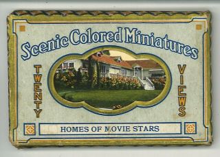 Scenic Colored Miniatures HOMES OF THE MOVIE STARS (1924) Complete Set of 20 2