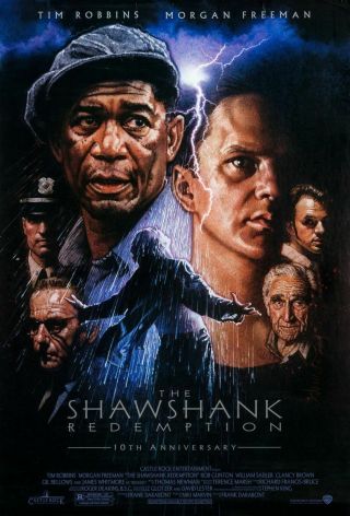 Shawshank Redemption Ds Movie Poster 27x40 10th Anniv.  - Drew Struzan