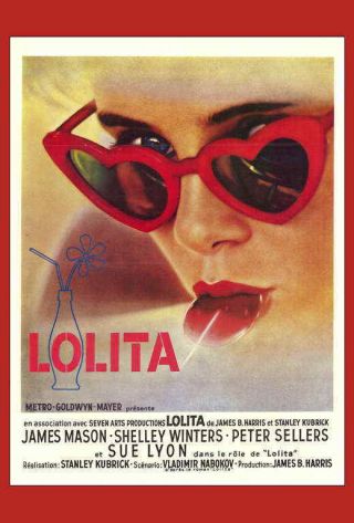 Lolita (1962) French Style - A Stanley Kubrick Shelley Winters Movie Poster 27x40