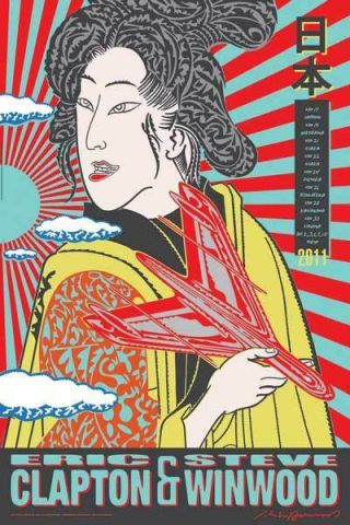 Eric Clapton / Steve Winwood 2011 Japan Tour Poster Limited Edition Ap 