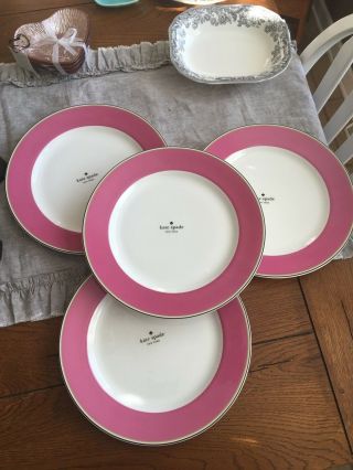 Kate Spade York 4 Rutherford Circle Pink 11.  5 In Dinner Plates