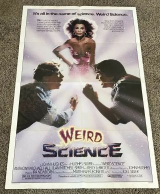 1985 Weird Science Movie Poster,  Folded,  27x41