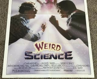 1985 WEIRD SCIENCE Movie Poster,  Folded,  27x41 2