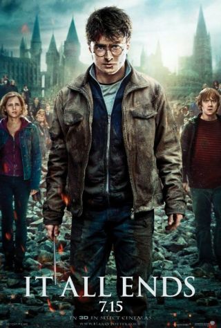 Harry Potter And The Deathly Hallows Part 2 Movie Poster Ds 2 Sided 27x40