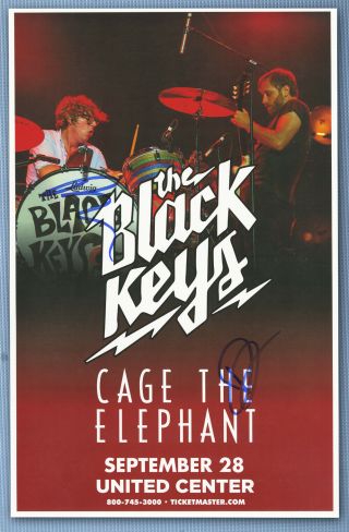 The Black Keys Signed Autographed Concert Poster Dan Auerbach,  Patrick Carney