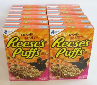 Travis Scott Cereal 12 Reeses Puffs 11.  5z Astroworld Cactus Jack Special Edition