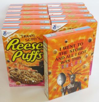 Travis Scott Cereal 12 Reeses Puffs 11.  5z Astroworld Cactus Jack Special Edition 3