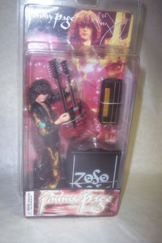Jimmy Page Led Zeppelin Neca 7” Rare Action Figure 2006 In Package Htf