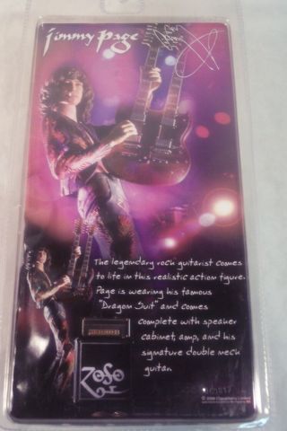 Jimmy Page Led Zeppelin NECA 7” Rare Action Figure 2006 In Package HTF 6