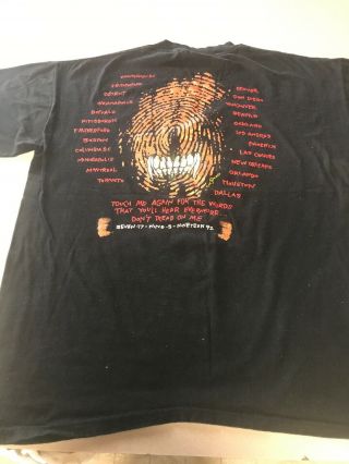 VTG vintage Metallica 1992 Don ' t tread on me concert tour T - shirt sz XL 2