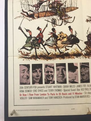 MEN FLYING MACHINES Movie Poster (VG) One Sheet 1965 Sarah Miles 3973 5