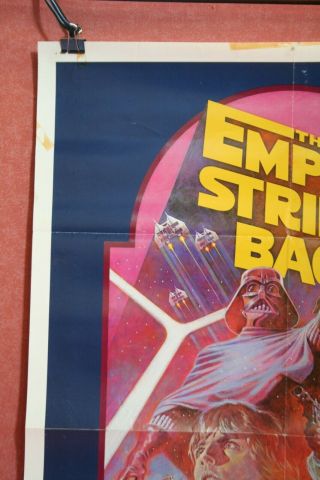 VINTAGE 1982 STAR WARS The Empire Strikes Back RR MOVIE POSTER FOLDED 3