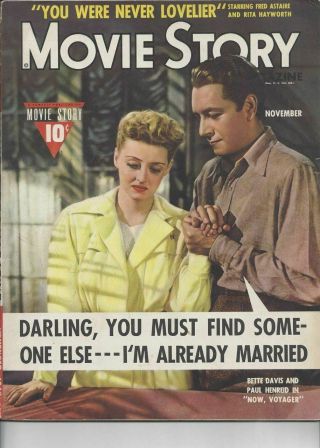 Movie Story - Bette Davis And Paul Henreid - November 1942