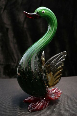 Murano Italian Art Glass Sculpture - Weird Winged Bird - Unique Design