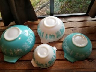 Vintage Pyrex Amish Butterprint Cinderella Nesting Mixing Bowls - Set Of 4