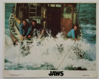 Vintage 1975 Jaws Movie Still Color Photo Spielberg Shaw Dreyfuss Schneider