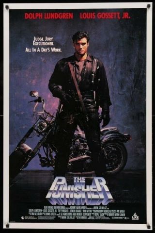The Punisher Rolled Video Movie Poster Dolph Lundgren Never Seen A Non V.