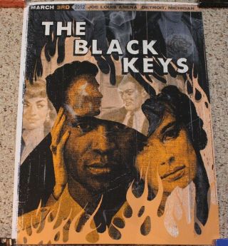 The Black Keys G.  I.  D Var Poster Detroit,  Mi 3/5/2012 Jon Smith Joe Louis Arena