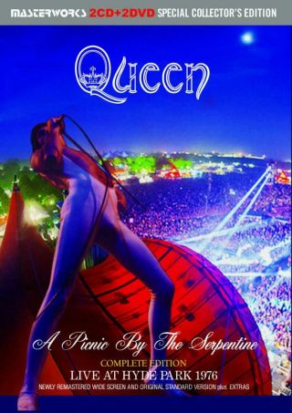 Queen A Picnic By The Serpentine Live At Hyde Park 1976 Complete 2cd,  2dvd