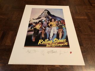Package Deal - 4 Rolling Stones Licensed Limited Edition Plate Signed Lithographs